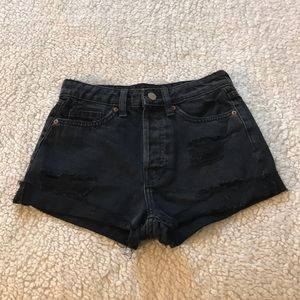 Black Jean Shorts